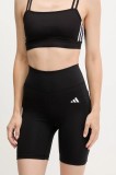 Adidas Performance pantaloni scurți de antrenament Optime Essentials culoarea negru, uni, high waist, IT2281