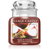 Village Candle Apples &amp; Cinnamon lum&acirc;nare parfumată (Glass Lid) 389 g