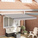 vidaXL Cortina Retractabilă Gri deschis 350 x 250 cm 3330386