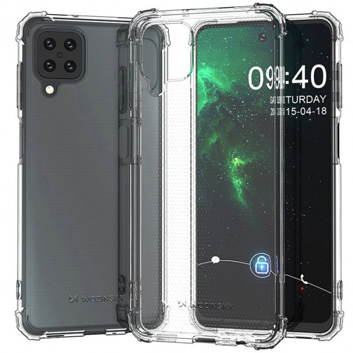 Husa TPU WZK Military Antisoc pentru Samsung Galaxy A12 A125, Transparenta