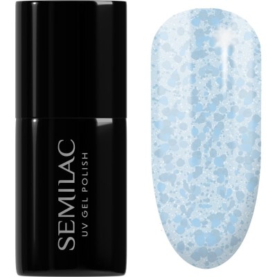 Semilac UV Hybrid Crushed_ICE unghii cu gel folosind UV / lampă cu LED culoare 493 Bubble Gum 7 ml foto
