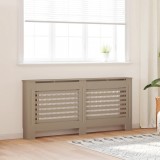 vidaXL Masca Calorifer MDF 172x19x81.5cm Maro | Acoperire Decorativa Radiator cu Lamele Orizontale
