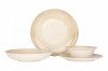 Set veselă Bonna Patera 24 piese, porțelan maro, 6 persoane - set farfurii