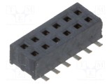 Conector şiruri pini mamă 12 pini 1,27mm gold flash SMT - SAMTEC