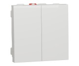 Intrerupator dublu 2M Noua Unica alb NU321118