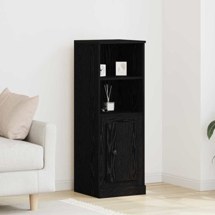 vidaXL Bufet Stejar Negru 36 x 35.5 x 103.5 cm Lemn compozit 862821