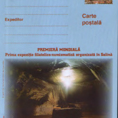 Intreg postal CP necirculat 2002 - Prima expozitie fil-num org.in Salina (Turda)