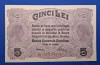 5 lei BGR 1917, Banca Generala Romana, seria G.3930404 , stare foarte bună