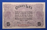 5 lei BGR 1917, Banca Generala Romana, seria G.3930404 , stare foarte bună