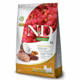 Farmina N&amp;amp;D dog QUINOA (GF) adult mini, piele &amp;amp; blană, prepeliță &amp;amp; cocos 2,5 kg