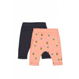 Set de 2 perechi de pantaloni Albinute pentru bebelusi, Tongs baby (Culoare: Portocaliu, Marime: 9-12 luni)