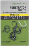 Carlige KORUM Supersteel Penetrator Hooks Barbless, Nr.10, 10buc/pac