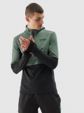 Polar regular cu glugă pentru bărbați - verde măsliniu, 4F Sportswear