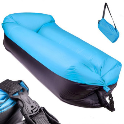 Saltea Auto Gonflabila &amp;quot;Lazy Bag&amp;quot; tip sezlong, 185 x 70cm pentru camping foto