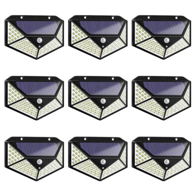Set 9 lampi cu incarcare solara APF, senzor miscare, 3 trepte de iluminare, 100 LED foto