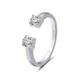 Inel reglabil argint 925, JW1572, model elegant, placat cu rodiu