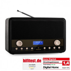 Auna Digidab Retro DAB / DAB + Radio Digital portabil AM / FM PLL ceas foto