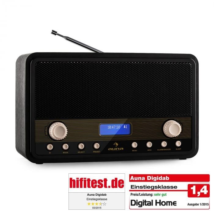 Auna Digidab Retro DAB / DAB + Radio Digital portabil AM / FM PLL ceas Auna Digidab Retro DAB / DAB + Radio Digital portabil AM / FM PLL ceas