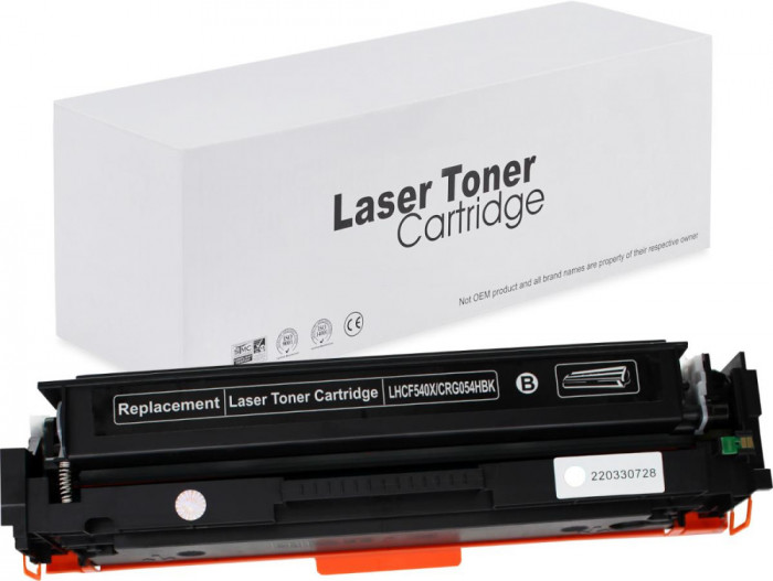 Toner de imprimanta pentru HP / Canon , CF540X / CRG054H , Negru , 3200 pagini , neutral box