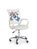 Scaun de birou pentru copii Halmar Butterfly, inaltime reglabila 88-100 cm, metal, functie blocare, piele ecologica