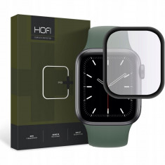 Folie de protectie Hofi Hybrid Glass pentru Apple Watch 4/5/6/SE (44mm) Negru