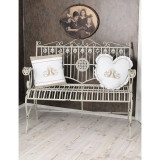 Banca Shabby Chic din fier forjat Antik White AJA040