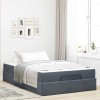 VidaXL Cadru de pat cu saltea Gri &icirc;nchis 140 x 190 cm Catifea 3399559