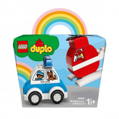 LEGO DUPLO ELICOPTER DE POMPIERI SI MASINA DE POLITIE 10957 SuperHeroes ToysZone foto