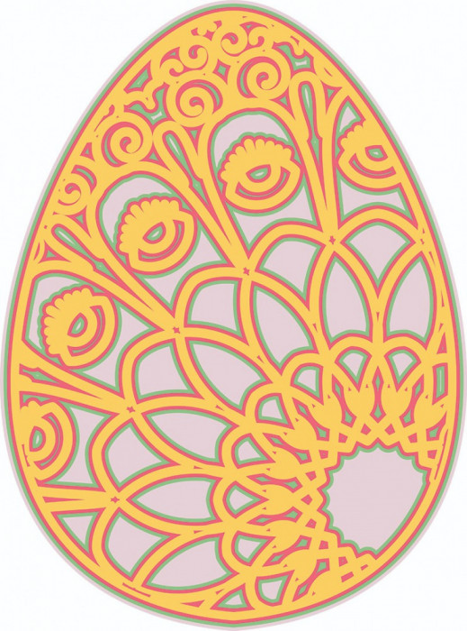 Sticker decorativ, Mandala, Ou, Multicolor, 80 cm, 7281ST-3