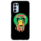 Husa compatibila cu Oppo A74 5G model Alien pacman, Silicon, TPU, Viceversa, Transparent, Carcasa