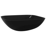 Cumpara ieftin Chiuveta din sticla, negru, 42x42x14 cm