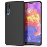 Husa Silicon Ultraslim Neagra Huawei P20 Pro, Anti-soc, Anti-amprenta, Anti-alunecare
