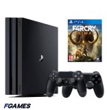 Consola Sony Playstation 4 Pro Ps4 1tb + Doua Controllere + Far Cry Primal PlayStation 4, Second-Hand