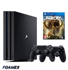 Consola Sony Playstation 4 Pro Ps4 1tb + Doua Controllere + Far Cry Primal PlayStation 4, Second-Hand