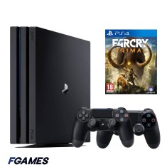 Consola Sony Playstation 4 Pro Ps4 1tb + Doua Controllere + Far Cry Primal PlayStation 4, Second-Hand
