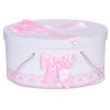 Cutie trusou botez dantela roz si fundite asortate, Denikos&reg; 811