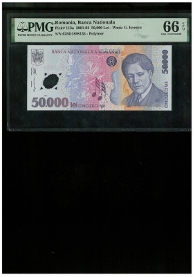 ROMANIA 50000 LEI 2004-POLYMER-P 113a-PMG 66 foto