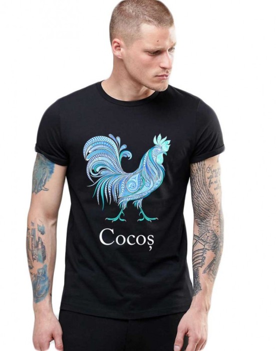 Tricou barbati negru - Cocos - S