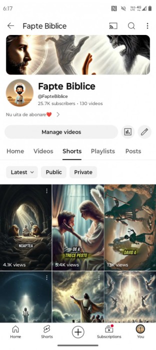 V&acirc;nd cont de Youtube 25.700 abonați