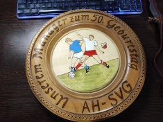 Farfurie vintage fotbal echipa SVG