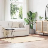 VidaXL Covor shaggy cu pom &icirc;nalt, NAVARRA, crem, 120x170 cm, poliester