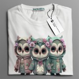Tricou casual din bumbac 100% de barbati marimea L Moody Owls