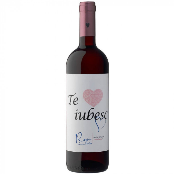 Vin Rosu Demidulce CRAMELE RECAS Te Iubesc Mult, Cupaj, 12.5% Alcool, 0.75 l, Vin Rosu, Vin Rosu Cupaj, Vin Rosu Cupaj Demidulce, Vin Demidulce Cupaj