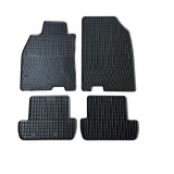 Set 4 covorase auto, cauciuc elastic, Renault Megane 3, an 2008-2016, Negru mat