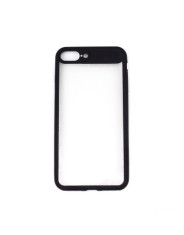 Carcasa iphone 7Plus/8Plus Pami Black (spate transparent cu margini cauciucate) foto