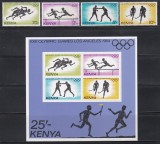 Kenya 1984 - Jocurile Olimpice - Los Angeles, Serie + Bloc NDT, MNH