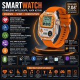 Cumpara ieftin SMARTECH SmartWatch cu Apel Bluetooth, Meniu RO, Moduri Sport, Calorii, Distanta, Pasi, Ritm Cardiac, Nivel Oxigen, Tensiune Arteriala, Alarma, Calcul