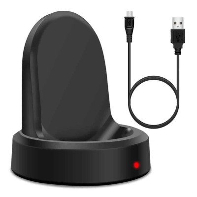 Dock incarcare smartwatch Edman pentru Samsung Galaxy Gear S3 Classic / S2 / Frontier / Gear Sport R600 Smartwach, suport magnetic, incarcator ceas, n foto