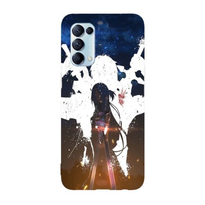Husa compatibila cu Oppo A76 model Sword Art Online Kirito and Asuna Swords, Silicon, TPU, Viceversa foto
