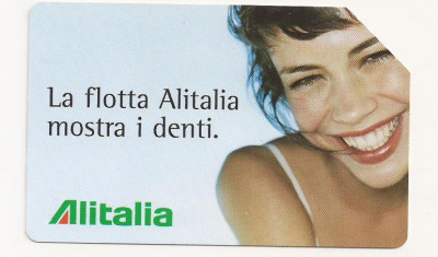 CT1-Cartela Telefonica -Telecom Italia - 5 Euro - Alitalia foto